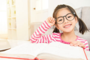 young girl reading 